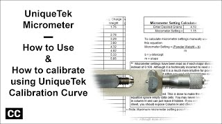 UniqueTek Micrometer How to Calibrate How to Use [upl. by Kciredes]