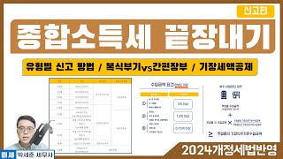 2024 개정세법 반영 2강  종소세 신고유형  복식부기의무자 vs 간편장부대상자  기장세액공제 [upl. by Schulein]