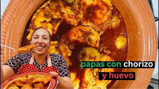 Receta Fácil Papas con Chorizo en 10 Minutos 🤤🥔 [upl. by Norod116]