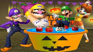 Wario dies by choking in an apple bobbing game at his local Halloween party [upl. by Noved144]