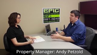 Property Manager Interview Andy Petzold  EPIC Property Management [upl. by Eillib]