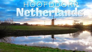 A Morning Walk Through Charming Hoofddorp Dutch Town Near Amsterdam  4K [upl. by Zeitler441]