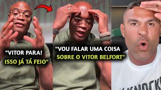 URGENTE DET0NOU🚨 Anderson Silva MANDA A REAL para Vitor Belfort em LIVE ANTES DA LUTA DE BOXE [upl. by Latsyc]