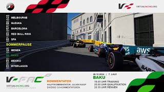 Assetto Corsa  FAC XI 2024  Lauf 7  Baku  virtualracingorg [upl. by Alram823]