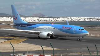 Busy 23 Minutes at Lanzarote Airport 281214 HD [upl. by Fosque]