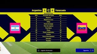 Argentina vs Venezuela Eliminatorias sudamericana simulación EFootball 2025 [upl. by Birecree]