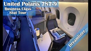 United Airlines 7879 Dreamliner Business Class Seat Tour [upl. by Nosneb]