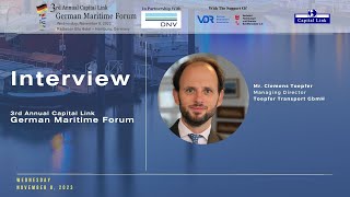 2023 3rd Annual Capital Link German Maritime Forum  Interview with Mr Clemens Toepfer [upl. by Acireed]