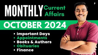 October 2024  Finance  Important Days  Appointments  Books  Obituaries  Monthly CA [upl. by Assenad]