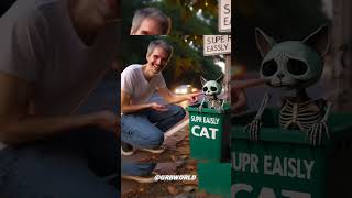 Threw the little cat into the river catsoftiktok cat cute aiart ai poorcat catlover fyp [upl. by Frederica]