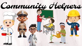 Community helpers name for kids  our helpers in society  jobs amp occupation name communityhelpers [upl. by Aisiat]