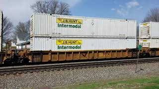 BNSF 5786 with NS power leads westbound intermodal Galesburg IL [upl. by Pfaff]