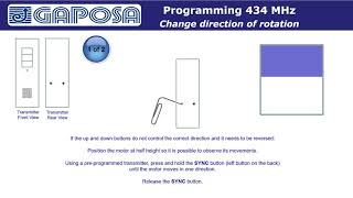 GAPOSA Radio 434Mhz  Change the Direction of Rotation [upl. by Lucien754]