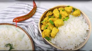 Indian Chicken Curry Recipe  With Basmati Rice [upl. by Ponton]