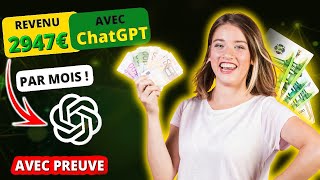 Chat GPT  Comment Gagner 2947€ Par Mois Gagner De lArgent Avec Chat GPT [upl. by Munshi929]