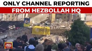 IranIsrael War India Today The Only Channel Reporting From Hezbollah HQ In Beirut Lebanon [upl. by Wilkey]