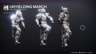 Unyielding March multiplayer emote  Bright Dust  Weekly cosmetics for Bright Dust in Eververse [upl. by Bowne606]