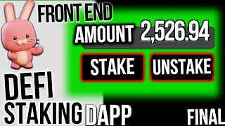 🤑Build Your Own Defi Staking dApp  Web3 Staking Farm FrontEnd  Final Vid [upl. by Gustav]