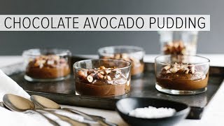 CHOCOLATE AVOCADO PUDDING  with hazelnuts  sea salt vegan paleo lowcarb [upl. by Gilligan]