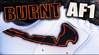 BURNT AIR FORCE 1 CUSTOM   Jordan Vincent [upl. by Gerger740]