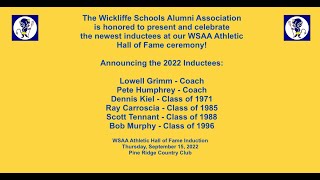 Wickliffe Schools Alumni Association Athletic Hall of Fame 2022 Induction [upl. by Galen233]