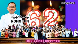 HBD Romo Min Rm Maternus Minarta Pr yg ke 62 th  25 Sept 2024 [upl. by Nauq]