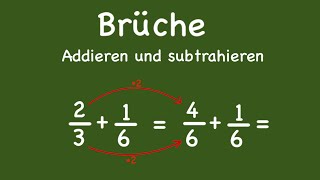 Brüche addieren und subtrahieren  Grundlagen mit Beispielaufgaben [upl. by Harpp]