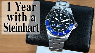 1 Year with a Steinhart Watch  Steinhart Ocean GMT 500m Premium  Best 700 € Rolex Homage GMT Diver [upl. by Mungam126]