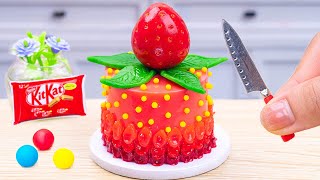 Amazing Miniature Strawberry Cake Decorating Ideas  1000 Video Best Rainbow Chocolate Cake Dessert [upl. by Durrej]