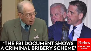 BREAKING NEWS Chuck Grassley Details FBI Doc Alleging Biden Family Criminal Bribery Scheme [upl. by Scrivens]