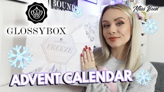 GLOSSYBOX ADVENT CALENDAR 2022 UNBOXING  GLOSSYBOX UK FREEZE THE MOMENT  MISS BOUX [upl. by Atiuqram]