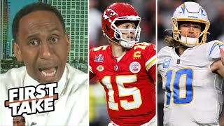 FIRST TAKE  Close battles make Chiefs stronger  Stephen A picks Mahomes will sink Chargers [upl. by Savvas]