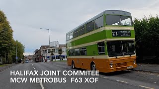 Halifax Joint Committee MCW Metrobus F63 XOF Skipton Yorkshire Dales Preserved Running Day bus [upl. by Ladnyc423]