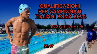 QUALIFICAZIONI PER ITALIANI DI CATEGORIA ROMA 2K24 100 stile libero 5547 [upl. by Ativad]