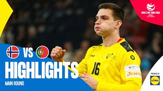 Lastminutes rush for the win  Norway vs Portugal  Highlights  Mens EHF EURO 2024 [upl. by Eyatnod]