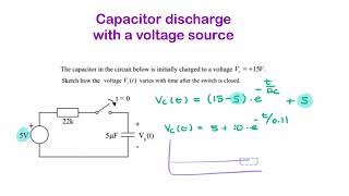 Discharging a capacitor with a voltage source [upl. by Harry]