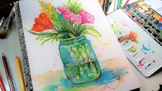 LIVE 1230pm ET Loose Flowers in Mason Jar [upl. by Hendren]