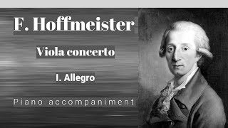 Hoffmeister  Viola concerto  I Allegro  Piano Accompaniment [upl. by Eiramanit264]