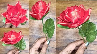 how to make easy ribbon flower ribbon se flower banane ka aasan tarika [upl. by Heyer]