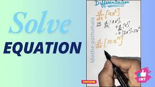 Solving A Differential Equation in Mathepathshala  Simple Differential Equations [upl. by Melly]