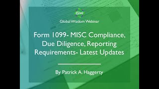 Form 1099 MISC Compliance Due Diligence Reporting Requirements – Latest Updates [upl. by Ecnaret]