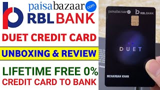 Paisabazaar Duet Credit Card  RBL Bank Duet Credit Card Review  Cash Back Card [upl. by Anoyi]