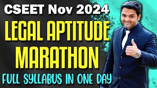 FREE CSEET Legal Aptitude Marathon Revision for Nov 2024  Full Syllabus in 1 Day  CSEET Marathon [upl. by Thrift270]