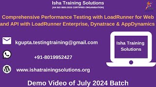 LoadRunner for Web and API Demo on 29th July 2024WhatsApp us on 918019952427 to enroll [upl. by Kcirdaed380]