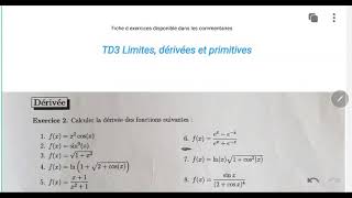 TD3 Calcul de dérivées [upl. by Nahshun]