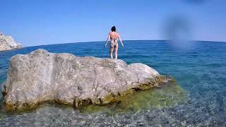 Rhodes  Rhodos  Swimming at Traganou Beach [upl. by Tadd]