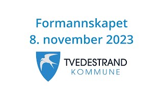 Formannskapet i Tvedestrand 8 november 2023 [upl. by Padraic]