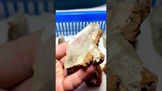 Rare combination of siderite and quartz crystals gomedgemstone hessonitegemstone crystalpyramid [upl. by Barraza12]