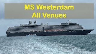 Holland America Line MS Westerdam All Venues  2024 [upl. by Asa]