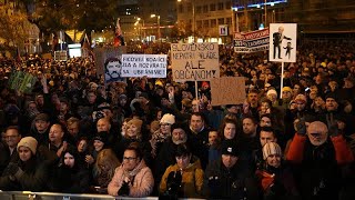 Slovakians rally against populism on anniversary of fall of Communist system [upl. by Ehrsam]